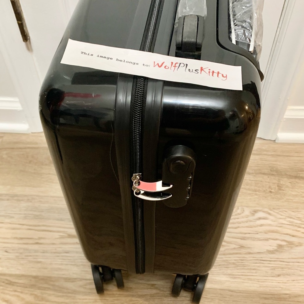 Dolls Kill Pretty Positive Cattitude Kitty Cat Rolling Suitcase - Black - NEW - Picture 10 of 14